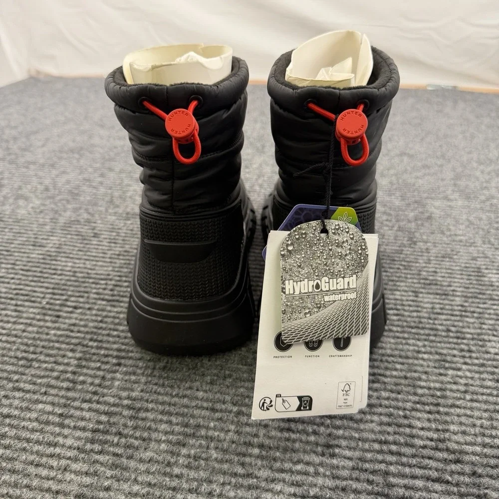 Hunter Intrepid Short Snow‎ Boots Women's Size 8 Black Winter Puff Insulated NWB